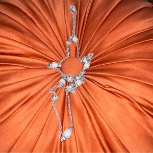 Judith Ripka Sterling and Pearl necklace